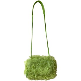 【中古】美品 DRIES VAN NOTEN ドリスヴァンノッテン ムートンファー クロスボディショルダーバッグ グリーン レディース Luxs ブランド古着のリュクス
