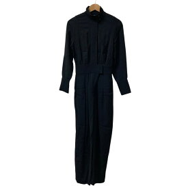 【中古】美品 Massimo Dutti マッシモドゥッティ 長袖 オールインワン ジャンプスーツ サロペット つなぎ サイズ34 ブラック レディース Luxs ブランド古着のリュクス