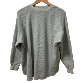 【中古】良品 24AW nest Robe UpcycleLino ネストローブ アップサイクルリノ BASIC デニム混ワッフルプルオーバー 600244-7083 サイズ1 グレー メンズ レディース Luxs ブランド古着のリュクス