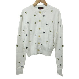 【中古】美品 クリーニング済 22SS CABaN キャバン トゥモローランド エンブロイダリー カシミヤブレンド ニット カーディガン F アイボリー レディース Luxs ブランド古着のリュクス