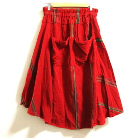 【中古】良品 tamaki niime タマキニイメ イージーロングスカート レッド レディース Luxs ブランド古着のリュクス