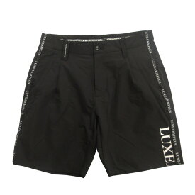 【中古】新品同様 LUXEAKMPLUS リュクスエイケイエムプラス ショート ハーフ パンツ ゴルフ スポーツ M 黒 ブラック メンズ Luxs ブランド古着のリュクス