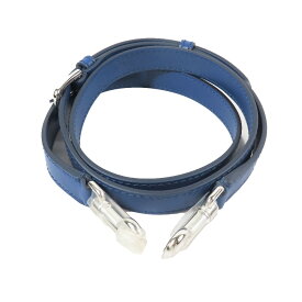 【クーポン+P2倍 1/9〜1/16】【中古】未使用 DOLCE&GABBANA ドルチェアンドガッバーナ ショルダーストラップ バッグアクセサリー レザー ブルー シルバー金具 メンズ レディース Luxs ブランド古着のリュクス