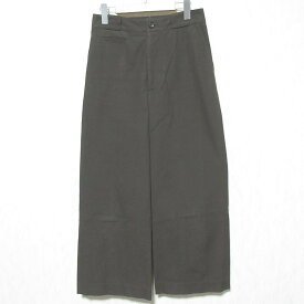 【中古】良品 22AW MARGARET HOWELL マーガレットハウエル COTTON OXFORD ワイド トラウザーズパンツ 578-2242001 2 ブラウン レディース Luxs ブランド古着のリュクス