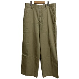 【中古】新品同様 COACH コーチ サイド切りっ放しデザイン チノパンツ CAY65 ベージュ レディース Luxs ブランド古着のリュクス