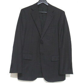 【中古】美品 Ermenegildo Zegna エルメネジルドゼニア TRAVELLER MICRONSPHERE シャドーストライプ柄 テーラードジャケット 46 ブラック メンズ Luxs ブランド古着のリュクス