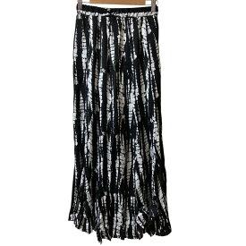 【7%OFFクーポン！2点以上で利用可】【中古】25AW Sov. ソブ ダブルスタンダードクロージング モノクロプリントスカート 0302171253 サイズ38 ブラック レディース ロングスカート 未使用