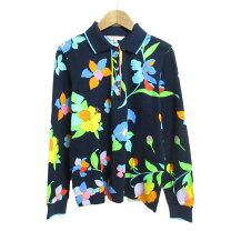 LEONARD 半袖 ポロシャツ ブラウス 花柄 鳥 ボタニカル XL相当 楽天 