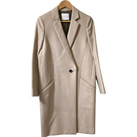 【中古】良品 CINOH チノ ウールチェスターコート サイズ38 ピンクベージュ レディース Luxs ブランド古着のリュクス