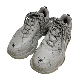 【中古】美品 BALENCIAGA バレンシアガ トリプルS ダッドスニーカー 524039 サイズ26cm グレー メンズ レディース Luxs ブランド古着のリュクス