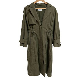 【中古】美品 ETRE TOKYO エトレトウキョウ ドローストリングス トレンチコート Sサイズ カーキ レディース Luxs ブランド古着のリュクス