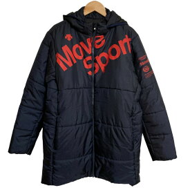 【中古】良品 DESCENTE デサント フーデッド 中綿コート JL ネイビー レディース Luxs ブランド古着のリュクス