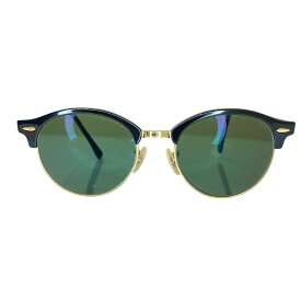 【中古】美品 Ray-Ban レイバン CLUBROUND クラブラウンド サングラス RB4246 51□19 145 ブラックフレーム メンズ Luxs ブランド古着のリュクス