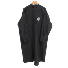 【中古】良品 MM6 Maison Margiela メゾンマルジェラ リバースロゴ シャツドレス ワンピース S52CT0500 38サイズ ブラック レディース Luxs ブランド古着のリュクス