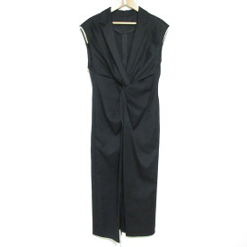 【ポイント2倍】【中古】美品 23SS LE CIEL BLEU ルシェルブルー Twisted Tailored Dress ツイストテーラードドレス ワンピース 36 ブラック レディース Luxs ブランド古着のリュクス