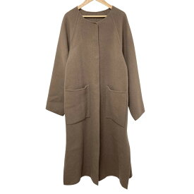 【中古】 Spick & Span スピックアンドスパン ハイスリットロングリバーコート サイズ36 ブラウン レディース Luxs ブランド古着のリュクス
