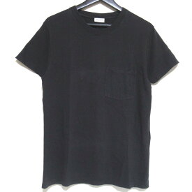 【クーポン+P2倍 1/9〜1/16】【中古】良品 SAINT LAURENT PARIS サンローランパリ カサンドラロゴ刺繍 胸ポケット 半袖 Tシャツ Sサイズ 175/90 ブラック メンズ Luxs ブランド古着のリュクス