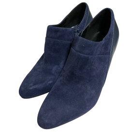 【中古】美品 COLE HAAN コールハーン LIZETTE SHOOTIE 2 スエード ブーティ サイズ5B 22cm相当 ネイビー レディース Luxs ブランド古着のリュクス