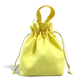 【中古】美品 pionunnal ピオヌンナル 巾着 ヌビ バッグ イエロー レディース Luxs ブランド古着のリュクス