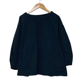 【中古】良品 nest Robe ネストローブ トルコオーガニック天竺タックスリーブプルオーバー サイズF ブラック レディース Luxs ブランド古着のリュクス