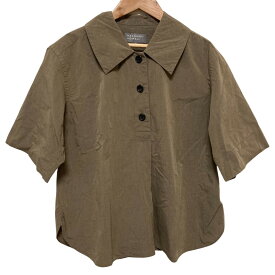 【中古】良品 24AW MARGARET HOWELL マーガレットハウエル COTTON CHAMBRAY シャツ サイズ1 カーキ レディース Luxs ブランド古着のリュクス