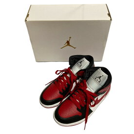 【中古】未使用 NIKE ナイキ Women's Air Jordan 1 Mid Bred Toe エアジョーダン1 ミッド スニーカー BQ6472-079 23cm レッド レディース Luxs ブランド古着のリュクス