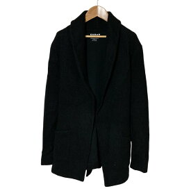 【中古】良品 CABaN キャバン ニットジャケットコート サイズ1 ブラック レディース Luxs ブランド古着のリュクス