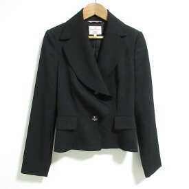 【中古】良品 Vivienne Westwood Red Label ヴィヴィアンウエストウッド レッドレーベル オーブボタン ラブジャケット サイズ1 ブラック レディース Luxs ブランド古着のリュクス