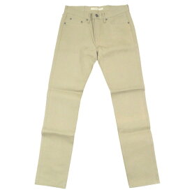 【中古】未使用 BURBERRY BRIT バーバリー ブリット ストレート スリム デニム パンツ ジーンズ チノパン ジップフライ W32 L32 カーキ メンズ Luxs ブランド古着のリュクス