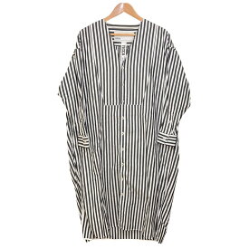 【中古】良品 TICCA ティッカ スピックアンドスパン別注 SEVEN DAYS シャツワンピース 0223401381 サイズF ブラック ホワイト レディース Luxs ブランド古着のリュクス