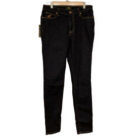 【中古】未使用 Vivienne Westwood ヴィヴィアンウエストウッド アングロマニア 刺繍 ハイウエスト スリムデニムパンツ サイズ28 インディゴ レディース Luxs ブランド古着のリュクス