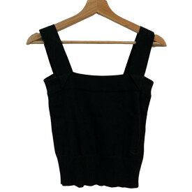 【中古】美品 Vivienne Westwood RED LABEL ヴィヴィアンウエストウッド レッドレーベル オーブ刺繍 ニットキャミソール サイズ2 ブラック レディース Luxs ブランド古着のリュクス