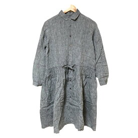【中古】良品 Bisque by nest Robe ビスク バイ ネスト ローブ リネン ロングワンピース グレー レディース Luxs ブランド古着のリュクス