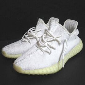 【中古】美品 adidas アディダス YEEZY BOOST 350 V2 イージーブースト スニーカー CP9366 27cm CREAM WHITE ホワイト系 メンズ Luxs ブランド古着のリュクス