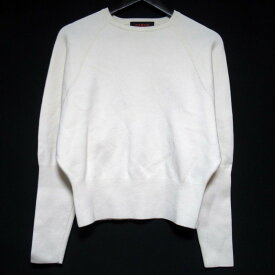 【中古】美品 CABaN キャバン コットンカシミヤ ショート丈 ニット セーター Fサイズ アイボリー レディース Luxs ブランド古着のリュクス