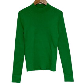 【中古】美品 23AW CABaN キャバン トゥモローランド コットンカシミヤリブ モックネックプルオーバー ニット セーター サイズF グリーン レディース Luxs ブランド古着のリュクス