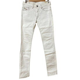 【中古】美品 DIESEL ディーゼル FLOY ストレッチ スリム スキニー デニムパンツ ジーンズ サイズ26 ホワイト メンズ Luxs ブランド古着のリュクス