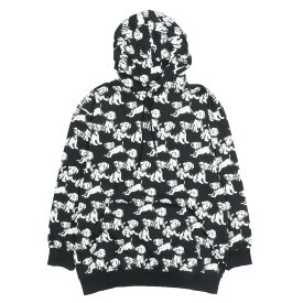 【中古】新品同様 22SS CELINE セリーヌ エディ期 エイミー ドリアン アーティストプリント ドッグ柄 パーカー スウェット ブラック ホワイト XS メンズ Luxs ブランド古着のリュクス