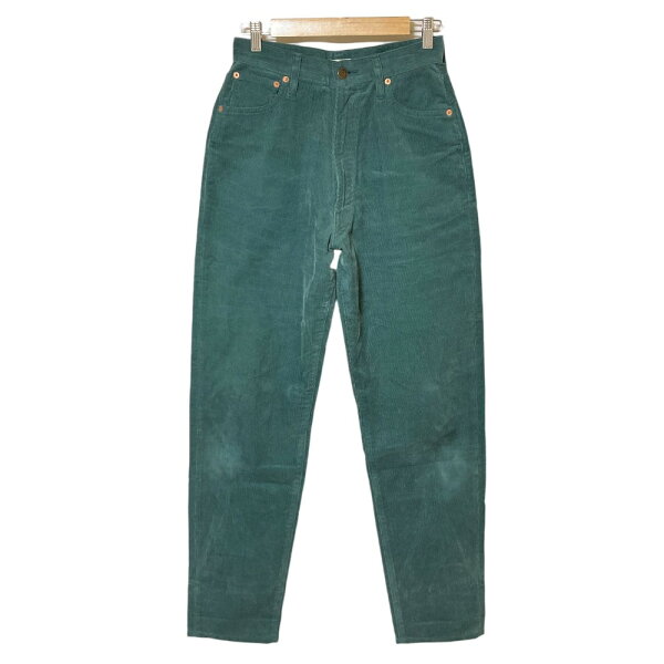 【中古】LENO リノ LUCY CORDUROY PANTS ルーシー コーデュロイパンツ L2002-PT003 サイズ3 グリーン レディース テーパードパンツ 良品