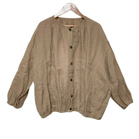 【中古】美品 nest Robe ネストローブ ラミーギャザーショートブルゾン F ベージュ レディース Luxs ブランド古着のリュクス