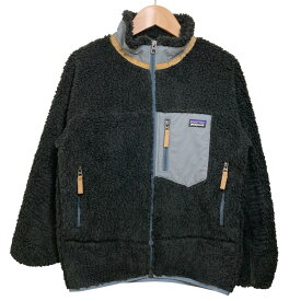 【中古】未使用 Patagonia パタゴニア レトロX フリースジャケット STY65625FA22 キッズサイズL ブラック キッズ Luxs ブランド古着のリュクス