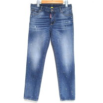 8万・銀座購入】ディースクエアード ペンキ加工 デニムパンツ 48 楽天 