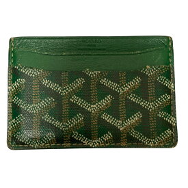 【中古】良品 GOYARD ゴヤール サン・シュルピス カードケース パスケース グリーン レディース Luxs ブランド古着のリュクス
