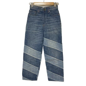 【中古】GANNI ガニー Misy cropped denim パッチワーク デニムパンツ 25 ブルー レディース デニムパンツ ジーンズ 良品