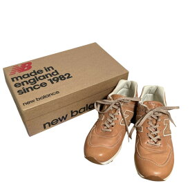 【7%OFFクーポン！2点以上で利用可】【中古】美品 NEW BALANCE ニューバランス 30周年記念限定 ホーウィンレザー ベジタブルタンニン スニーカー M576VT US9.5D 約27.5cm ベージュ メンズ Luxs ブランド古着のリュクス