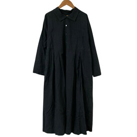 【中古】良品 nest Robe ネストローブ コットンラミーブロードハイネックワンピース サイズF ネイビー レディース Luxs ブランド古着のリュクス
