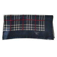 【中古】美品 BURBERRYS バーバリーズ バーバリー ヴィンテージ シルク100％ チェック柄 大判 スカーフ …