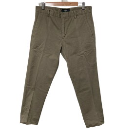 【中古】良品 FENDI フェンディ ストレッチ コットンパンツ トラウザーズパンツ サイズ46 カーキ メンズ Luxs ブランド古着のリュクス