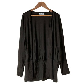 【7%OFFクーポン！2点以上で利用可】【中古】美品 Y's for living YOHJI YAMAMOTO ワイズフォーリビング ヨウジヤマモト コットンレーヨン カーディガン カーキ レディース Luxs ブランド古着のリュクス