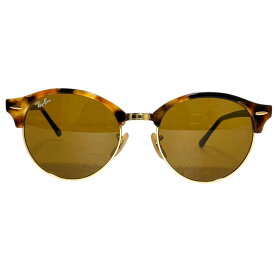 【中古】Ray-ban レイバン CLUBROUND クラブラウンド サングラス RB4246 サイズ51□19-145 ハバナ べっ甲カラー×ブラック メンズ サングラス 美品